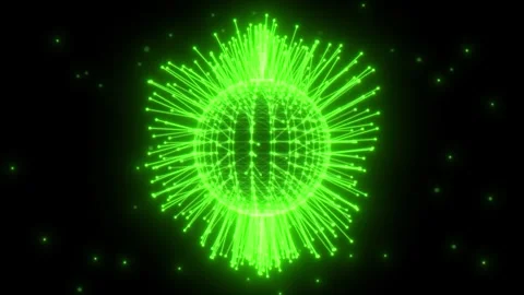 Green glowing looped network sphere Stock Footage 303804070