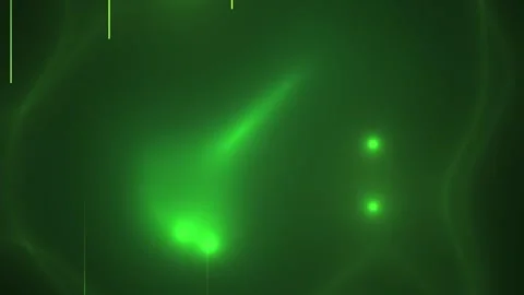 Green glowing microorganism under microscope. Stock Footage 336243376