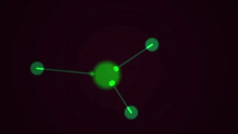 Green Glowing Network Molecule Animation for Technology and Science Concepts Stock Footage 343716016
