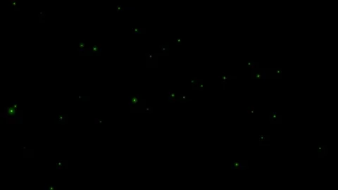 Green glowing particle animation, abstract light sparks, digital bokeh back.. Stock Footage 337616919