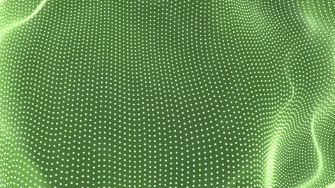 Green glowing particle wave background with flowing abstract digital dot grid Video stock 334139713