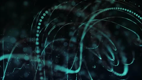 Green Glowing Particles Animation  Stock Footage 240540265