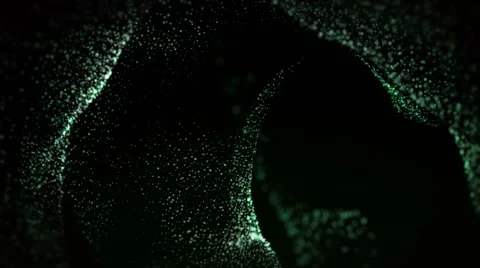 Green Glowing Particles Background Stock After Effects