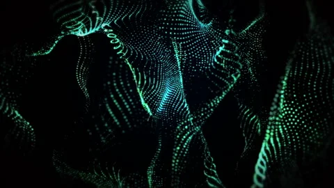 Green Glowing Particles Background Stock Footage 86703097