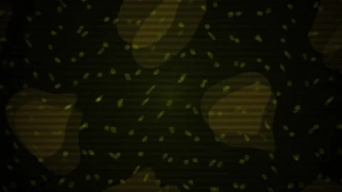 Green Glowing Particles on a Dark Background with Organic Cellular Shapes M.. Stock Footage 343716334