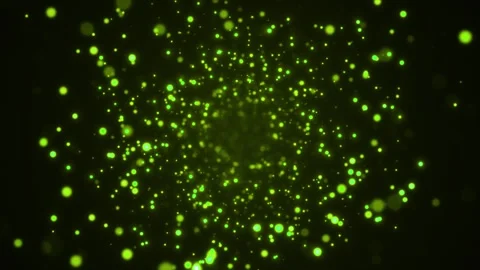 Green glowing particles Stock Footage 333808849