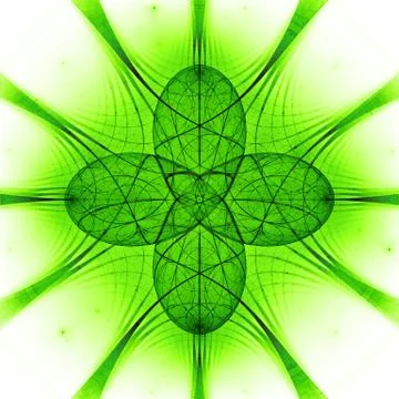 Green glowing quantum harmony Stock Illustration