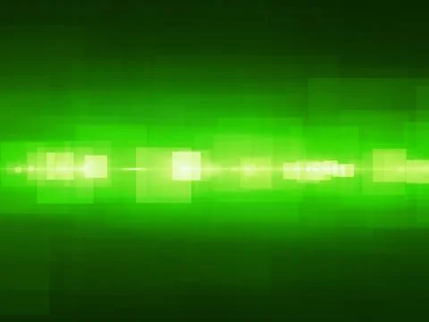 Green glowing rectangles fractal 库存插图