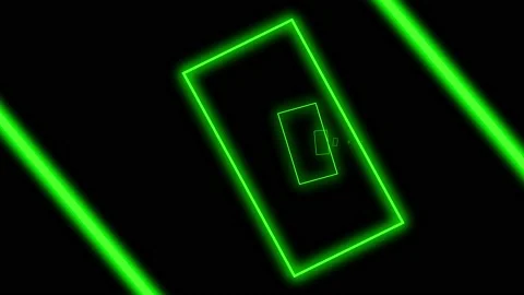 Green glowing rectangles rotation and zoom motion effects Stock Footage 135817826