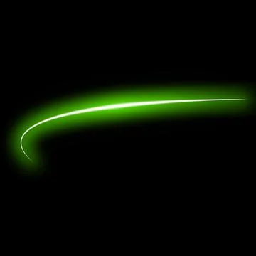 Green glowing shiny lines effect vector background. Luminous white lines of.. Stock Illustration