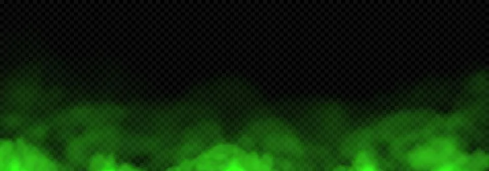 Green glowing smoke clouds Stock Illustration