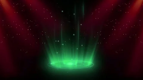 Green glowing stage platform Stock Footage 340748512