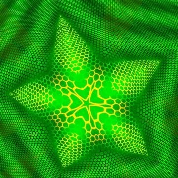 Green Glowing Star Stock Illustration