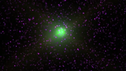Green glowing star in outer space. Stock Footage 335112624
