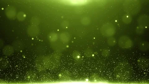 Green glowing subtle bokeh dust particles floating over a dark abstract dig.. Stock Footage 327625434