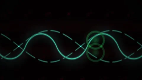 Green Glowing Wave Lines Abstract Technology Motion Background Stock Footage 343716512