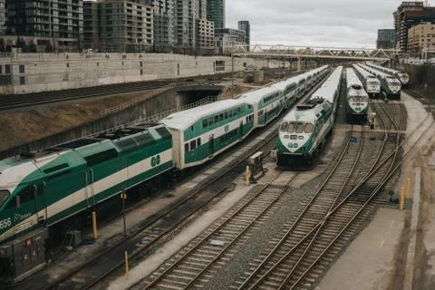 Green Go Train Foto stock