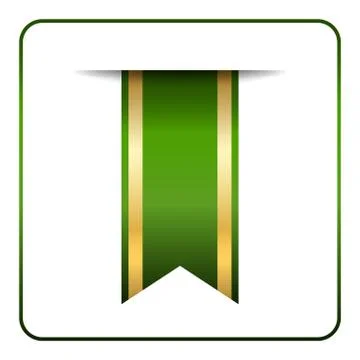 Green gold bookmark Stock Illustration
