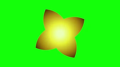 Green Gold Flower Screen Horizontal 16:9 Green Screen Video stock 340461263