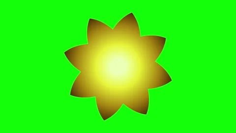 Green Gold Flower Screen Horizontal 16:9 Green Screen Stock-Footage 340461293