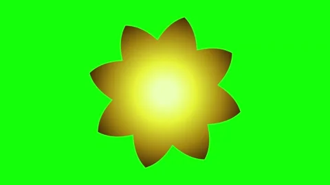 Green Gold Flower Screen Horizontal 16:9 Green Screen Stock-Footage 340461309