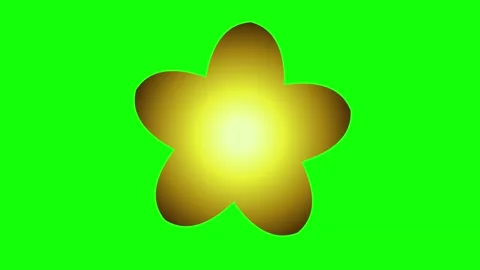 Green Gold Flower Screen Horizontal 16:9 Green Screen Stock-Footage 340461318