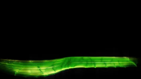 Green with Gold Glints Lower Third w Alpha Stock Footage 1019363