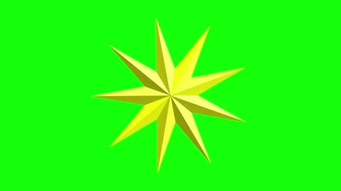 Green Gold Star Horizontal 16:9 Green Screen Video stock 340461310