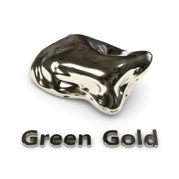 Green Gold stone Stock Illustration