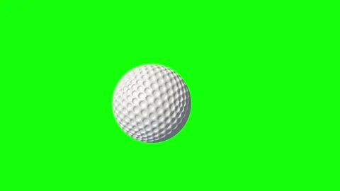 Green Golf and Ball and Screen on Green Screen Background Horizontal 16:9 스톡 동영상 339334668