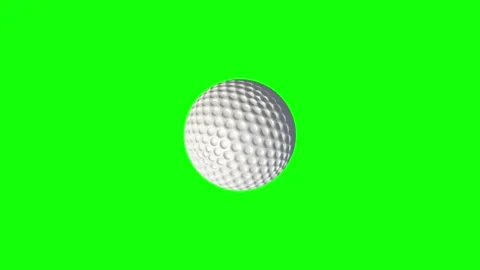 Green Golf and Ball and Screen on Green Screen Background Horizontal 16:9 스톡 동영상 339334672