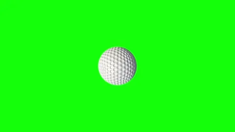 Green Golf and Ball and Screen on Green Screen Background Horizontal 16:9 Vidéo 339334686