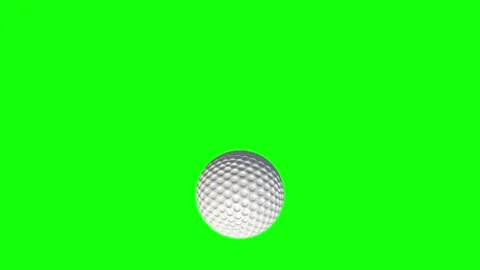 Green Golf and Ball and Screen on Green Screen Background Horizontal 16:9 库存影片 339347257