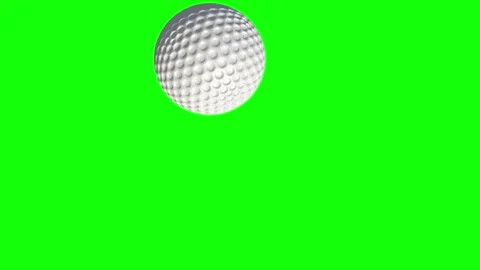 Green Golf and Ball and Screen on Green Screen Background Horizontal 16:9 Stock-Footage 339347280