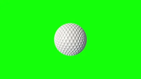 Green Golf and Ball and Screen on Green Screen Background Horizontal 16:9 動画素材 339347323