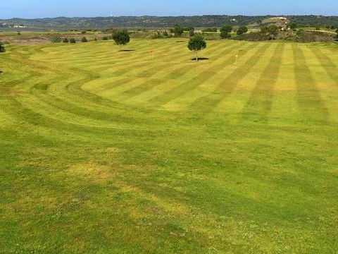 Green golf course in Ayamonte Stock Photos