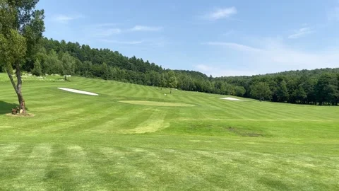 Green golf course Video stock 247591097