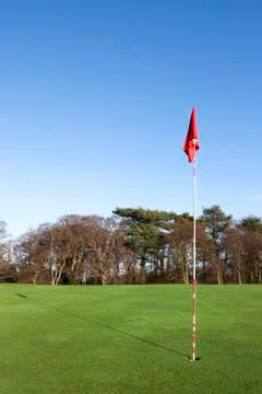 Green in the golf course Stock Photos