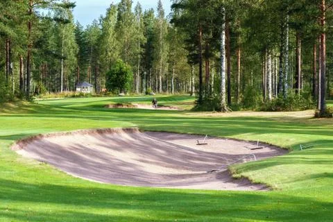 Green Golf course. Stock Photos