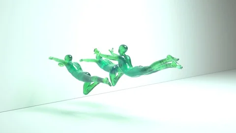 Green Goo Human Shapes Splashed onto Wall Stock Footage 115037465
