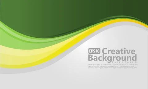 Green gradation wavy background Stock Illustration