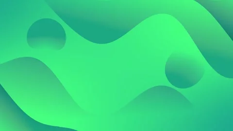 Green gradient animation with wavy shapes, minimalist looping background. Stock Footage 286412249
