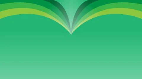 Green Gradient Background With Abstract Flowing Curved Design Elements Stock Illustration