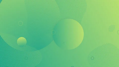 Green gradient background with spheres Stock Footage 211638484