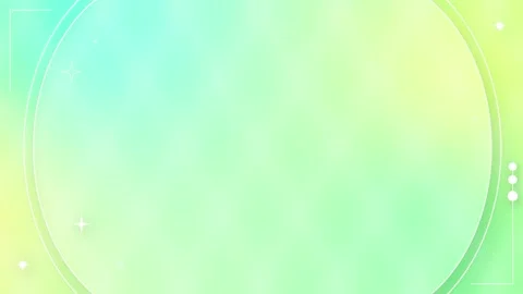 Green Gradient Background with Stars Planets and Circular Frame Stock Footage 326707387