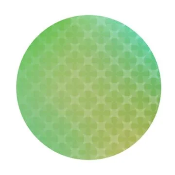 Green gradient circle background with star pattern Stock Illustration