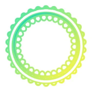 Green gradient circle frame for modern label and layout projects Stock Illustration