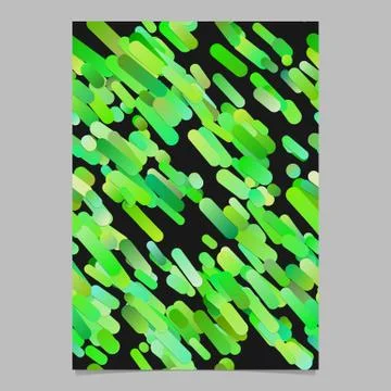 Green gradient diagonal rounded stripe pattern poster background template Stock Illustration