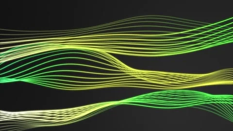 Green Gradient Flowing Lines Abstract Background Seamless Loop 库存影片 336158952