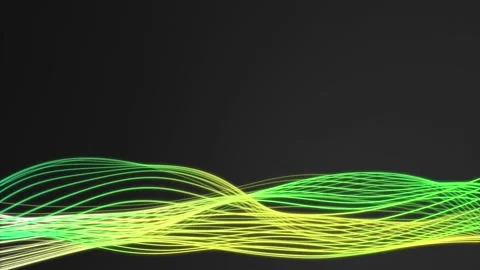 Green Gradient Flowing Lines Bottom Abstract Loop Background Stock-Footage 336158960